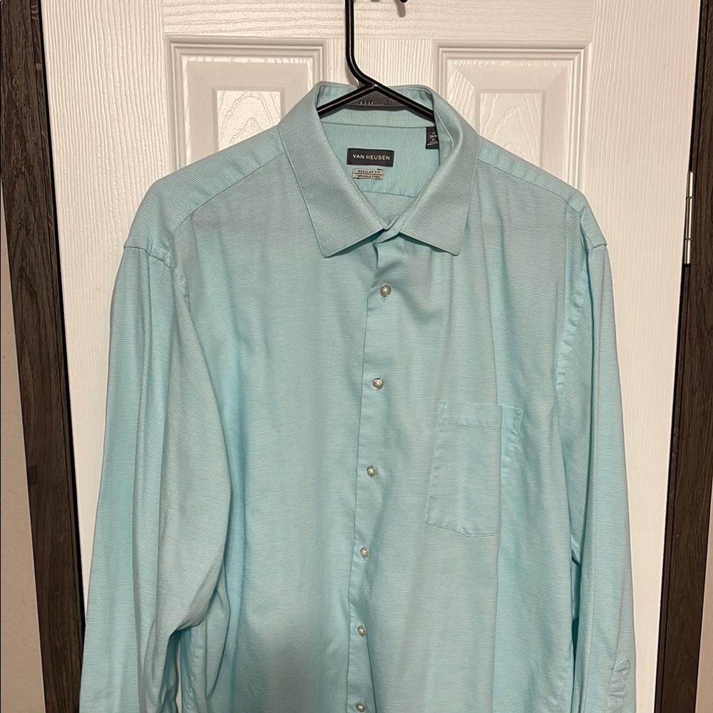 Van Heusen Blue Dress Shirt Elegant and Versatile